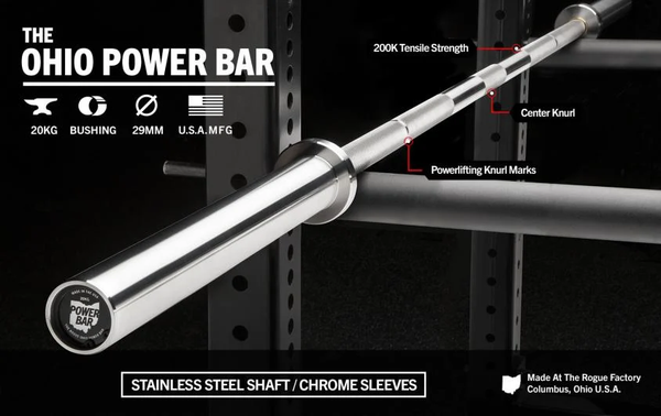 The Rogue Fitness Ohio Power Bar