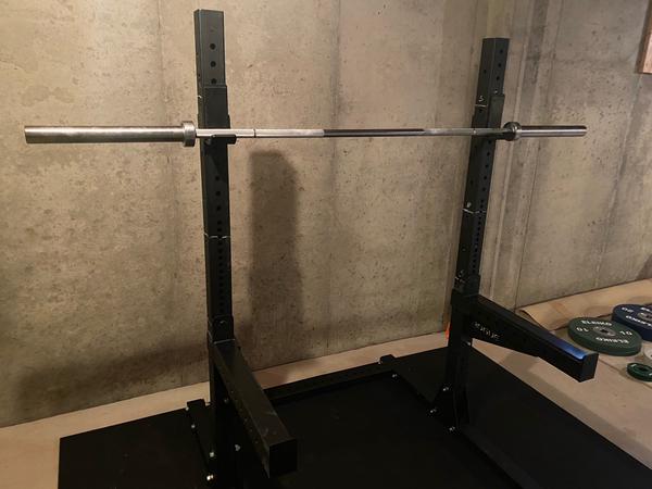 My squat stand and bar