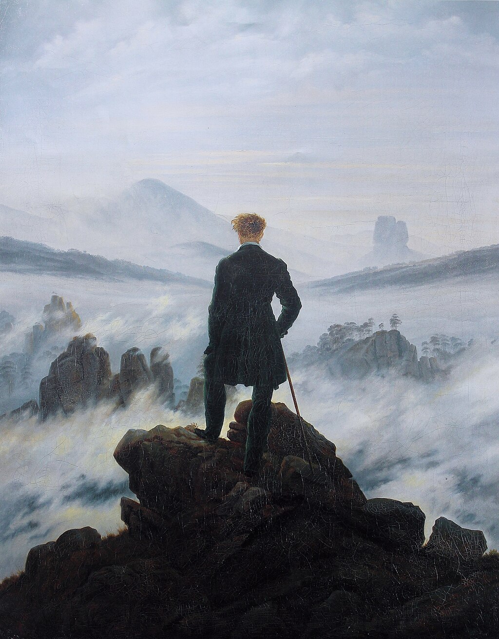 Wanderer above the Sea of Fog by Caspar David Friedrich.