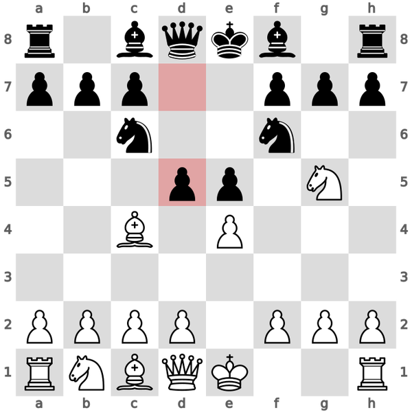 Black uses their d-pawn to block our bishop's vision of f7.