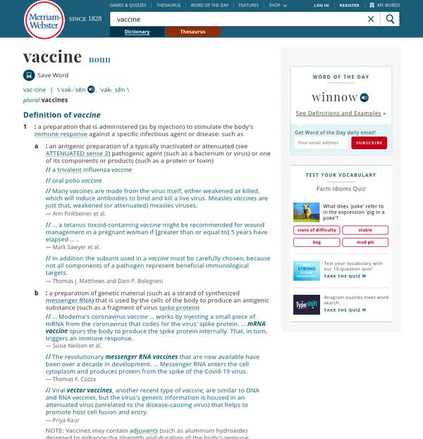 Newspeak for vaccines